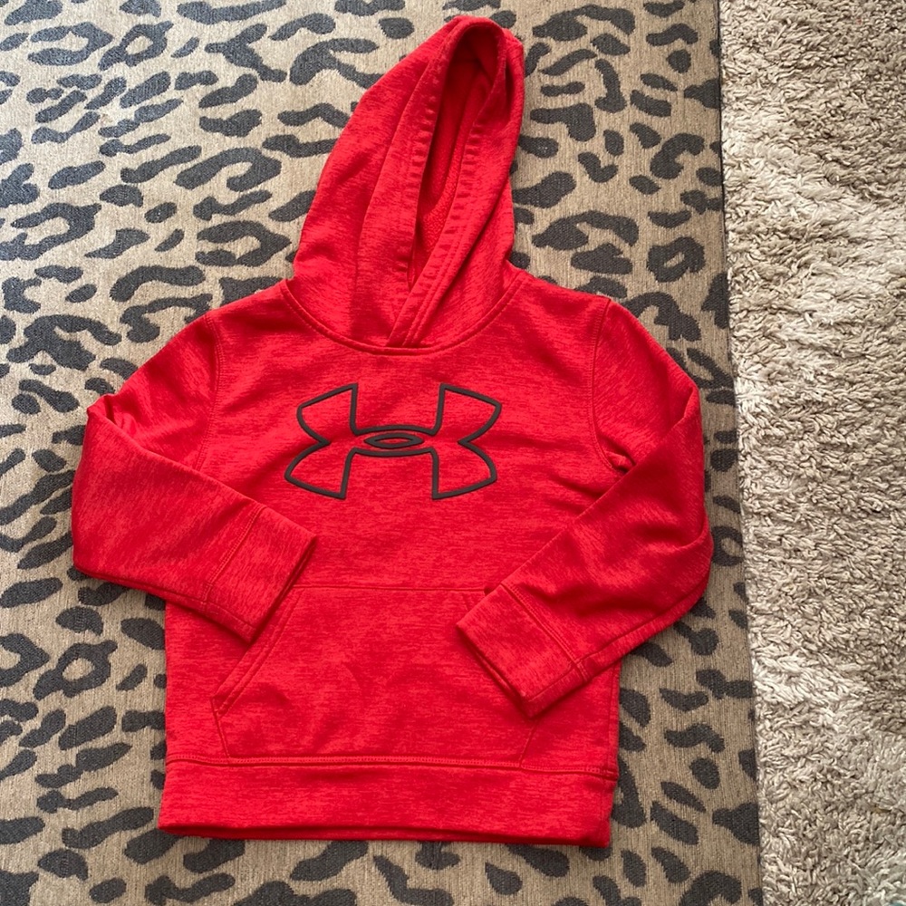 Under Armour size 5 Red Athletic hooded sweatshirt